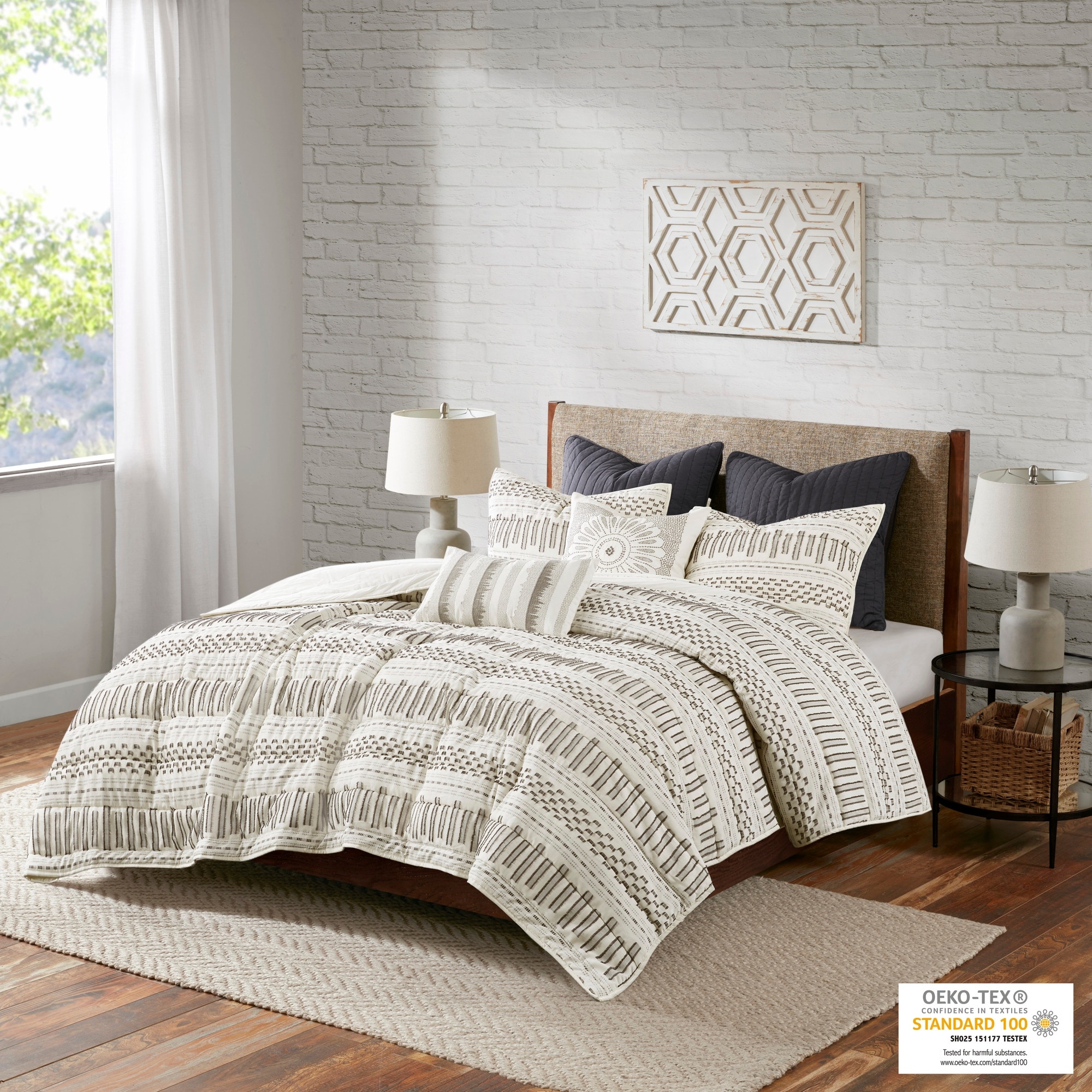 INK+IVY Rhea Luxurious Cotton Bedding Set - Mid Century Trendy